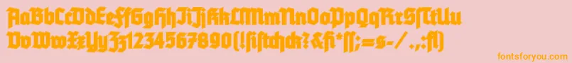 TannenbergContour Font – Orange Fonts on Pink Background