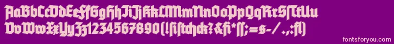 TannenbergContour Font – Pink Fonts on Purple Background