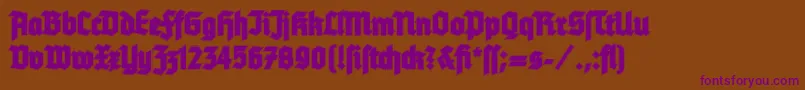 TannenbergContour Font – Purple Fonts on Brown Background