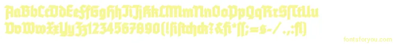 フォントTannenbergContour – 黄色のフォント