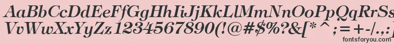 fuente TiffanyDemiItalicBt – Fuentes Negras Sobre Fondo Rosa