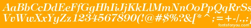 TiffanyDemiItalicBt Font – White Fonts on Orange Background