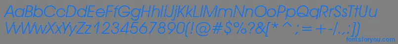 fuente AvantGardeItalic – Fuentes Azules Sobre Fondo Gris