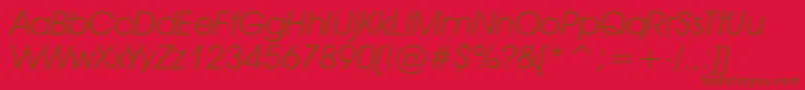 AvantGardeItalic Font – Brown Fonts on Red Background