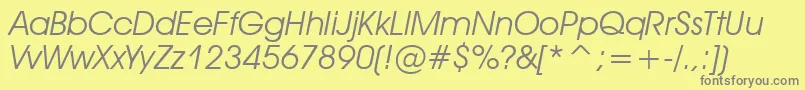 AvantGardeItalic Font – Gray Fonts on Yellow Background