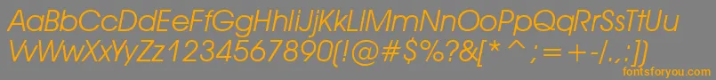 AvantGardeItalic Font – Orange Fonts on Gray Background