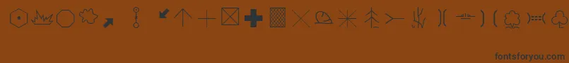 MapinfoCartographic Font – Black Fonts on Brown Background
