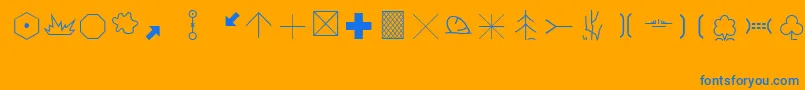 MapinfoCartographic Font – Blue Fonts on Orange Background