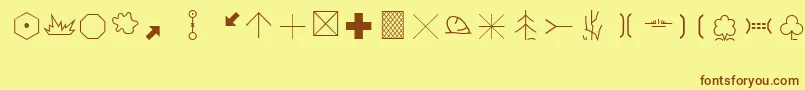 MapinfoCartographic Font – Brown Fonts on Yellow Background