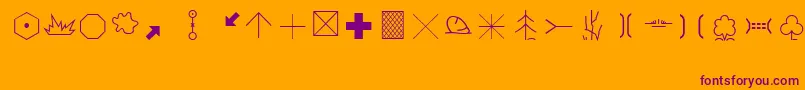 MapinfoCartographic Font – Purple Fonts on Orange Background