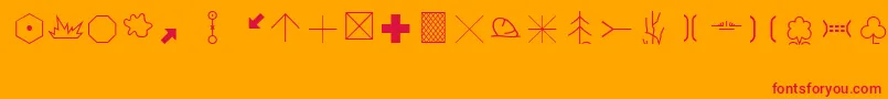 MapinfoCartographic Font – Red Fonts on Orange Background