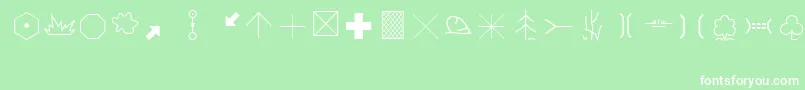 MapinfoCartographic Font – White Fonts on Green Background