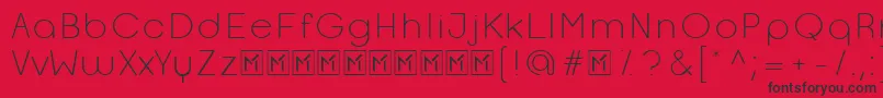 OpificioLightRounded Font – Black Fonts on Red Background