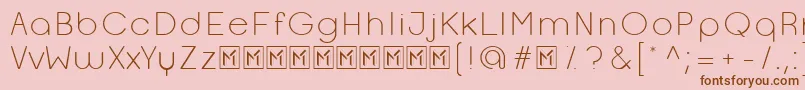 Police OpificioLightRounded – polices brunes sur fond rose