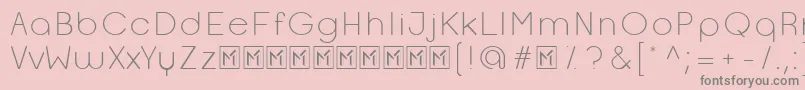 OpificioLightRounded-Schriftart – Graue Schriften auf rosa Hintergrund