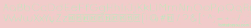 OpificioLightRounded-Schriftart – Grüne Schriften auf rosa Hintergrund
