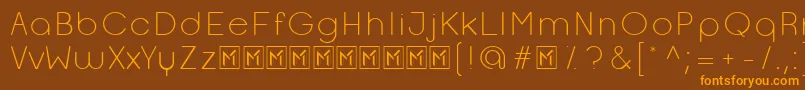 OpificioLightRounded Font – Orange Fonts on Brown Background