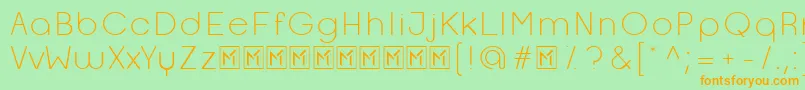 OpificioLightRounded Font – Orange Fonts on Green Background