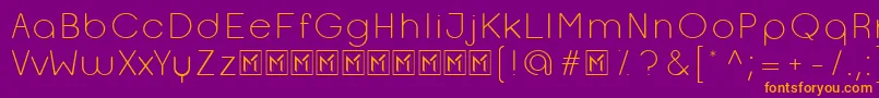 OpificioLightRounded Font – Orange Fonts on Purple Background