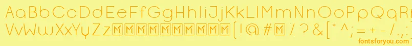OpificioLightRounded Font – Orange Fonts on Yellow Background