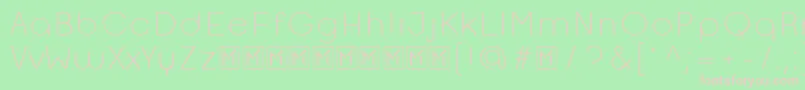 OpificioLightRounded Font – Pink Fonts on Green Background