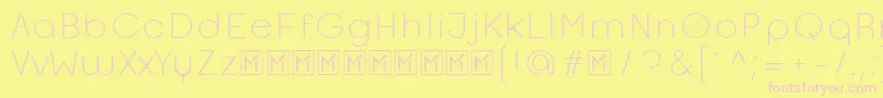 OpificioLightRounded Font – Pink Fonts on Yellow Background