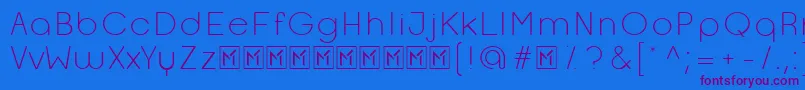 OpificioLightRounded Font – Purple Fonts on Blue Background