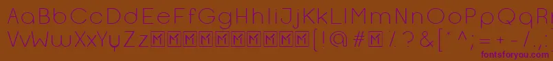 OpificioLightRounded Font – Purple Fonts on Brown Background