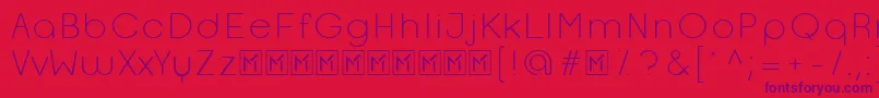 OpificioLightRounded Font – Purple Fonts on Red Background