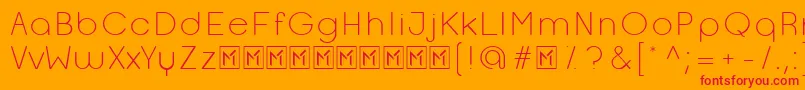 OpificioLightRounded Font – Red Fonts on Orange Background