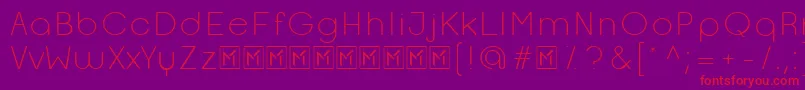 OpificioLightRounded Font – Red Fonts on Purple Background