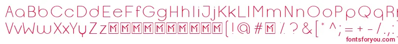 OpificioLightRounded Font – Red Fonts on White Background