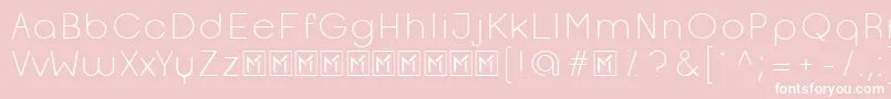 OpificioLightRounded Font – White Fonts on Pink Background