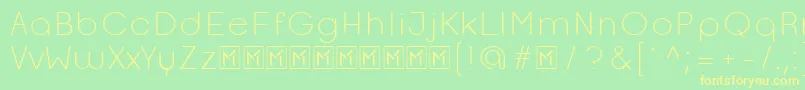 OpificioLightRounded Font – Yellow Fonts on Green Background
