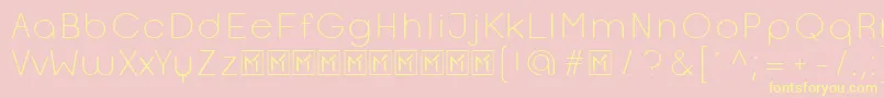 OpificioLightRounded Font – Yellow Fonts on Pink Background