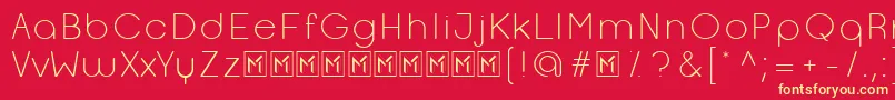 OpificioLightRounded Font – Yellow Fonts on Red Background