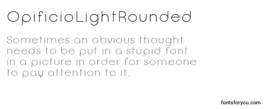OpificioLightRounded Font