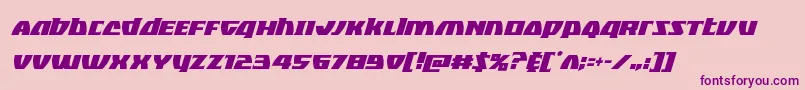 Blackbishopcondital-Schriftart – Violette Schriften auf rosa Hintergrund