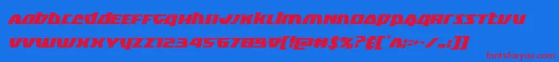 Blackbishopcondital Font – Red Fonts on Blue Background