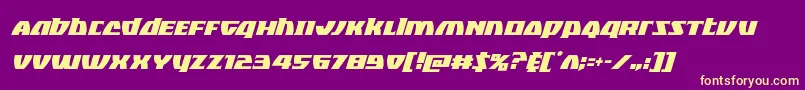 Blackbishopcondital Font – Yellow Fonts on Purple Background