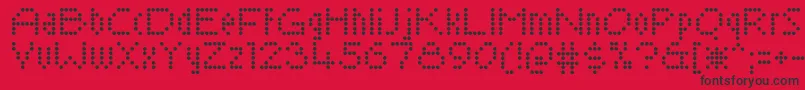 SaysochicRegular-Schriftart – Schwarze Schriften auf rotem Hintergrund
