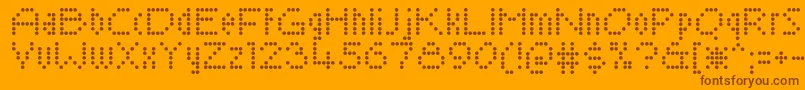 Police SaysochicRegular – polices brunes sur fond orange