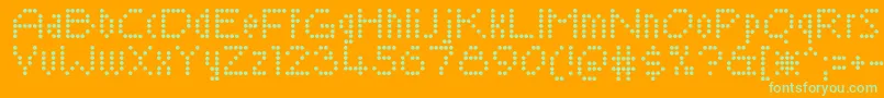SaysochicRegular Font – Green Fonts on Orange Background