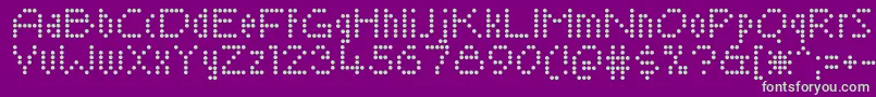 SaysochicRegular Font – Green Fonts on Purple Background