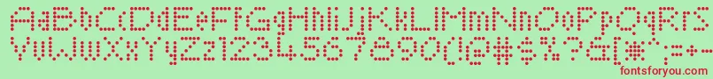 SaysochicRegular Font – Red Fonts on Green Background