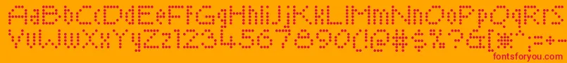 SaysochicRegular Font – Red Fonts on Orange Background