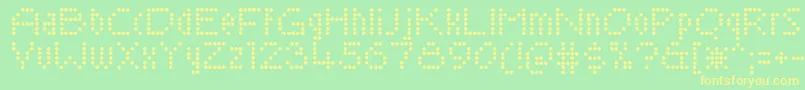 SaysochicRegular-Schriftart – Gelbe Schriften auf grünem Hintergrund