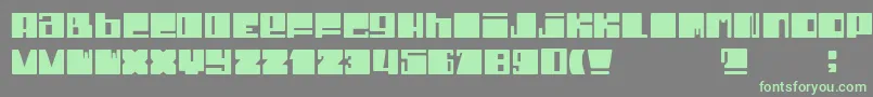 DheCrunci Font – Green Fonts on Gray Background