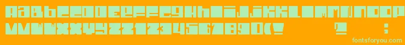 DheCrunci Font – Green Fonts on Orange Background