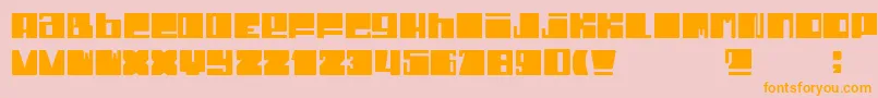 DheCrunci Font – Orange Fonts on Pink Background